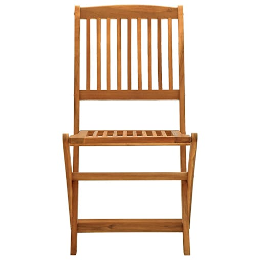 NNEVL Folding Garden Chairs 2 pcs Solid Eucalyptus Wood