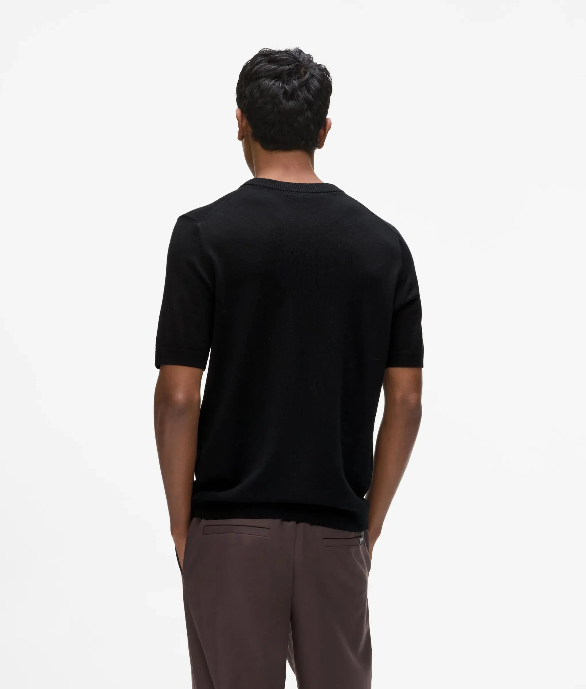 T-shirt Monogram en laine mérinos