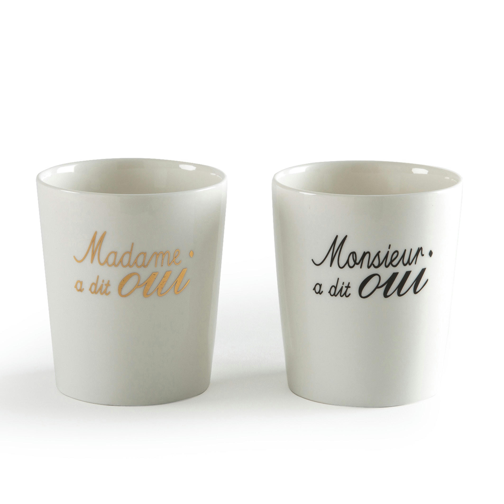 Coffret de 2 tasses porcelaine 