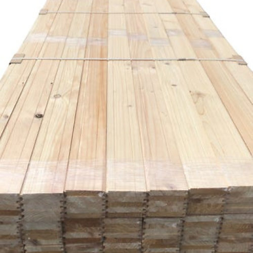 Pack de 10 lattes de revêtement bois à rainure et languette en pin naturel 1.5x9 x210 cm (1.88 m2)