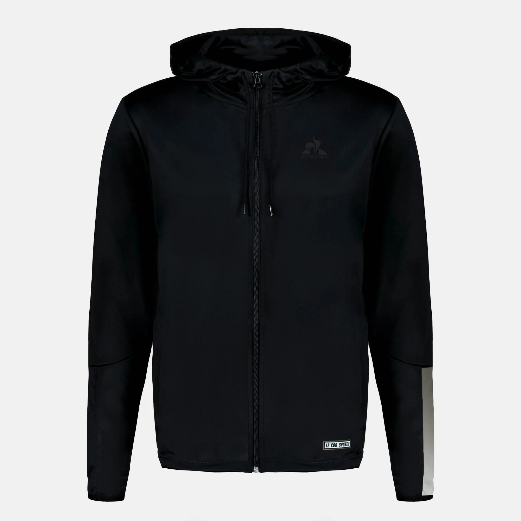 Veste zippée à capuche d'entraînement avec empiècement manche contrasté