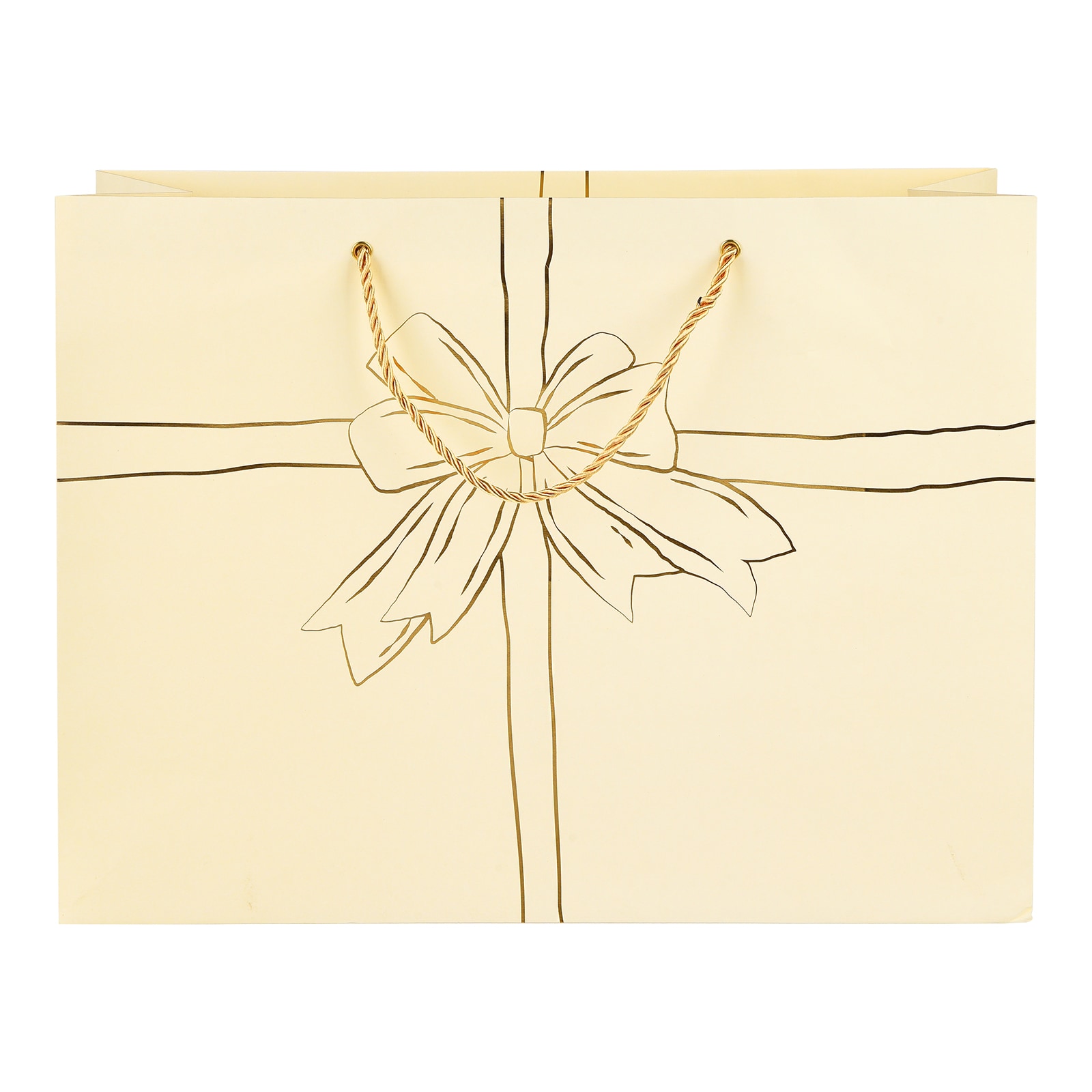 Geschenktüte Schleife Creme,B 400 x H 300 x T 140 mm