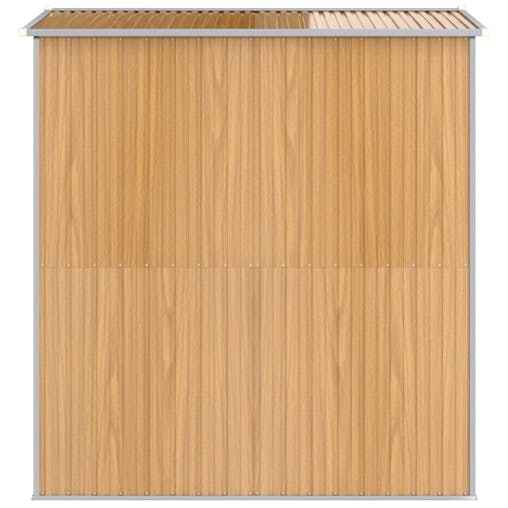 NNEVL Garden Shed Light Brown 192x191x223 cm Galvanised Steel