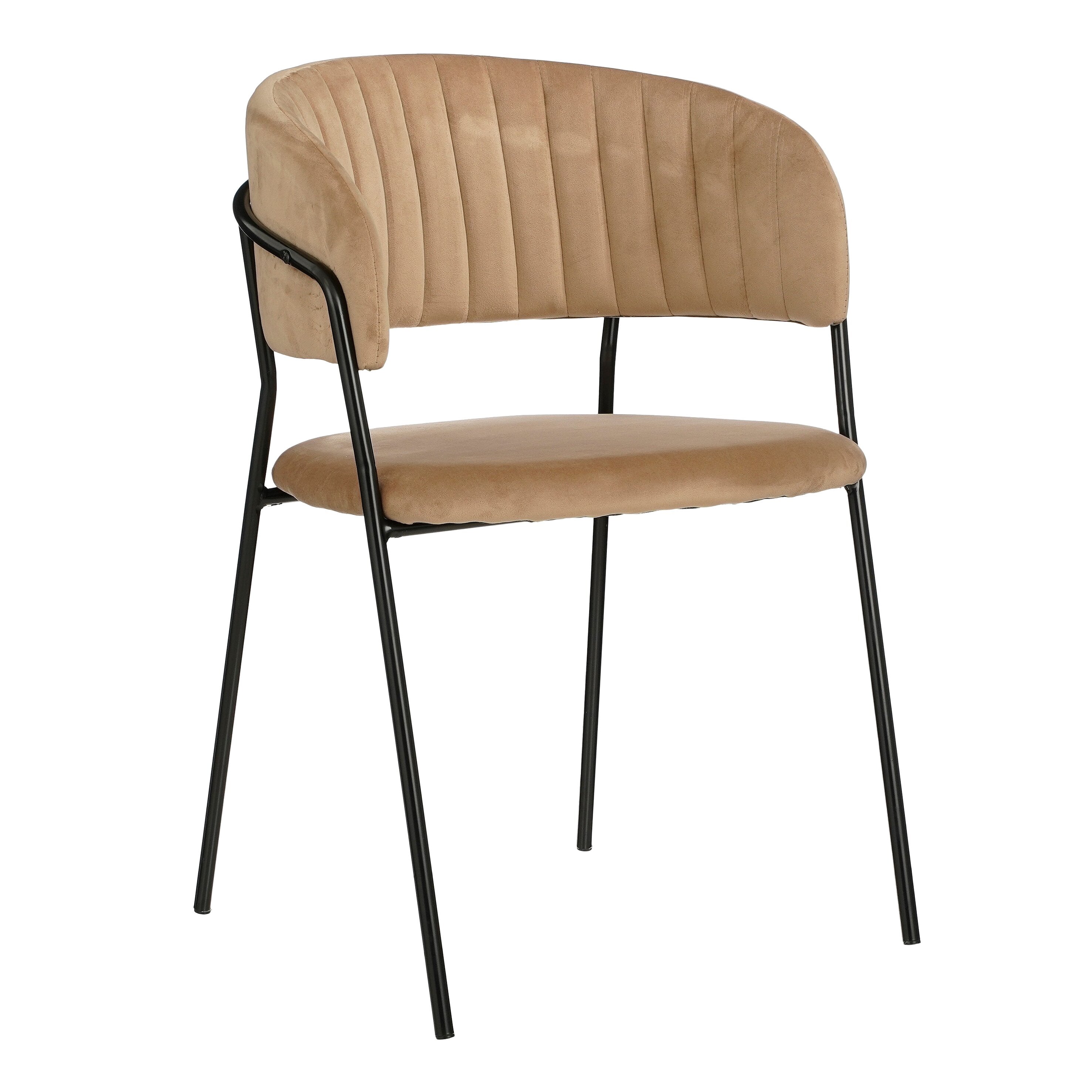 Mica Decorations Moony Eetkamerstoel - Velvet - Beige