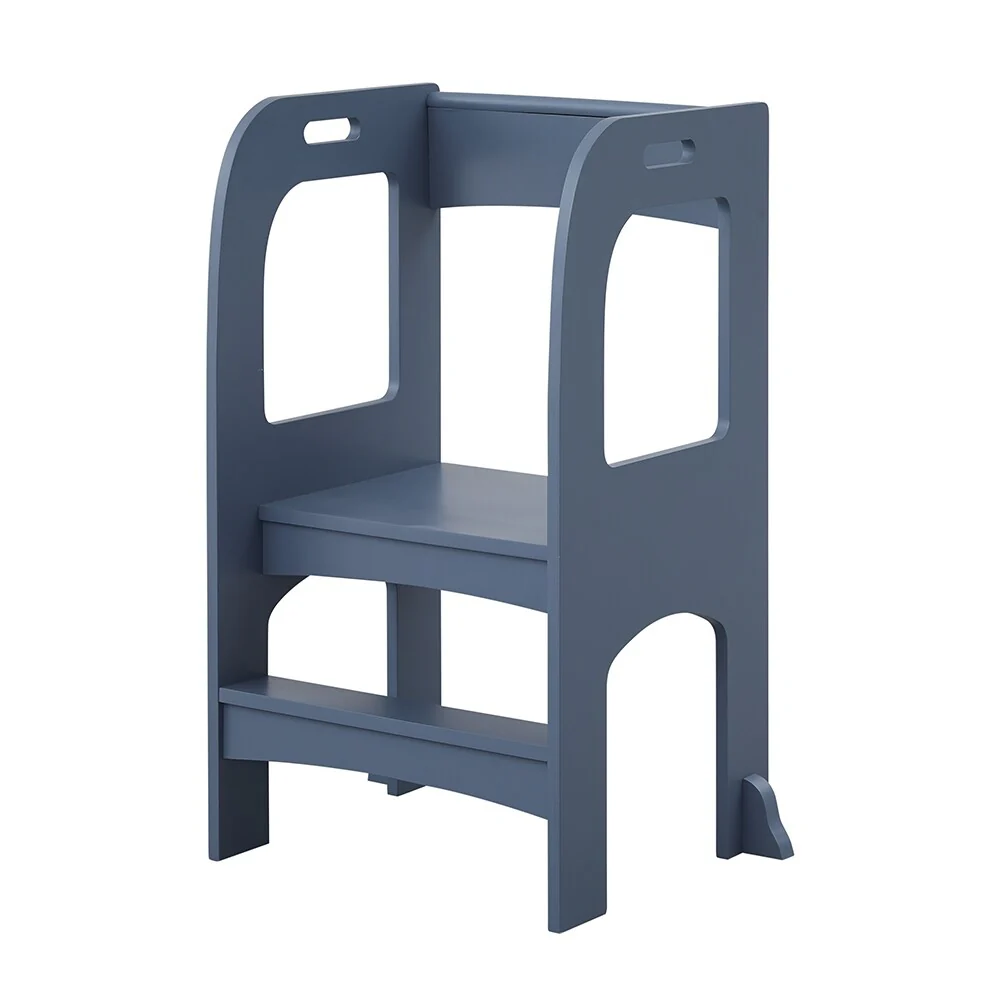 Toolkiss Small Wooden Toddler Step Stools for Kids - 17.7L x 15.7W x 31.4H