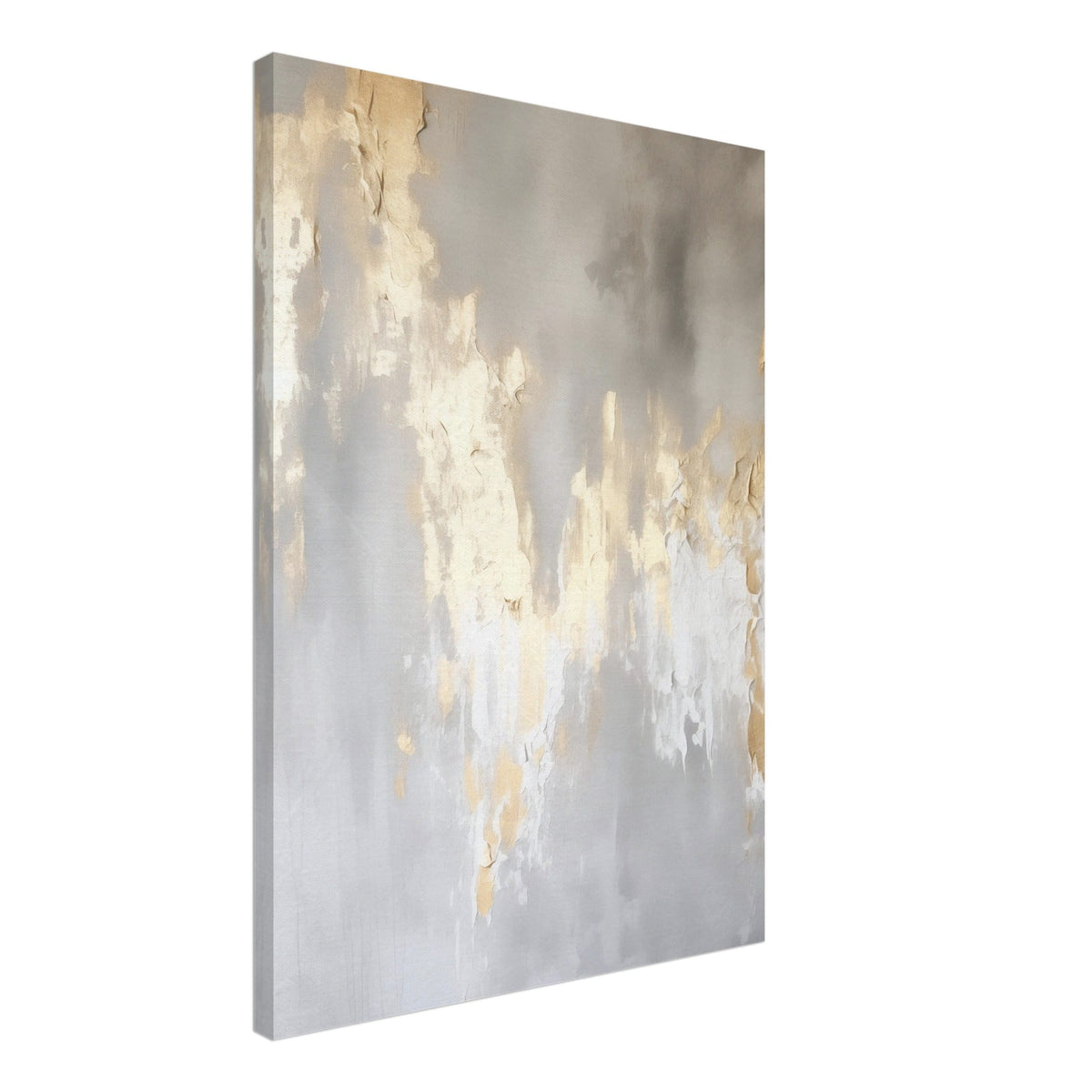 Artfulprints Canvas Abstract – Golden touch canvas - 50x70 cm - Grijs