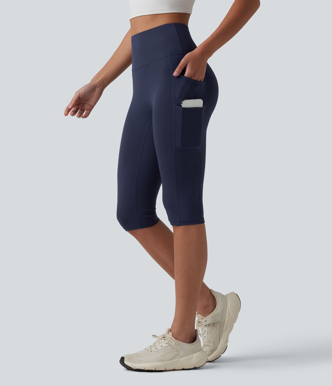Legging de yoga corsaire SoftlyZero™ taille haute avec poches - UPF50