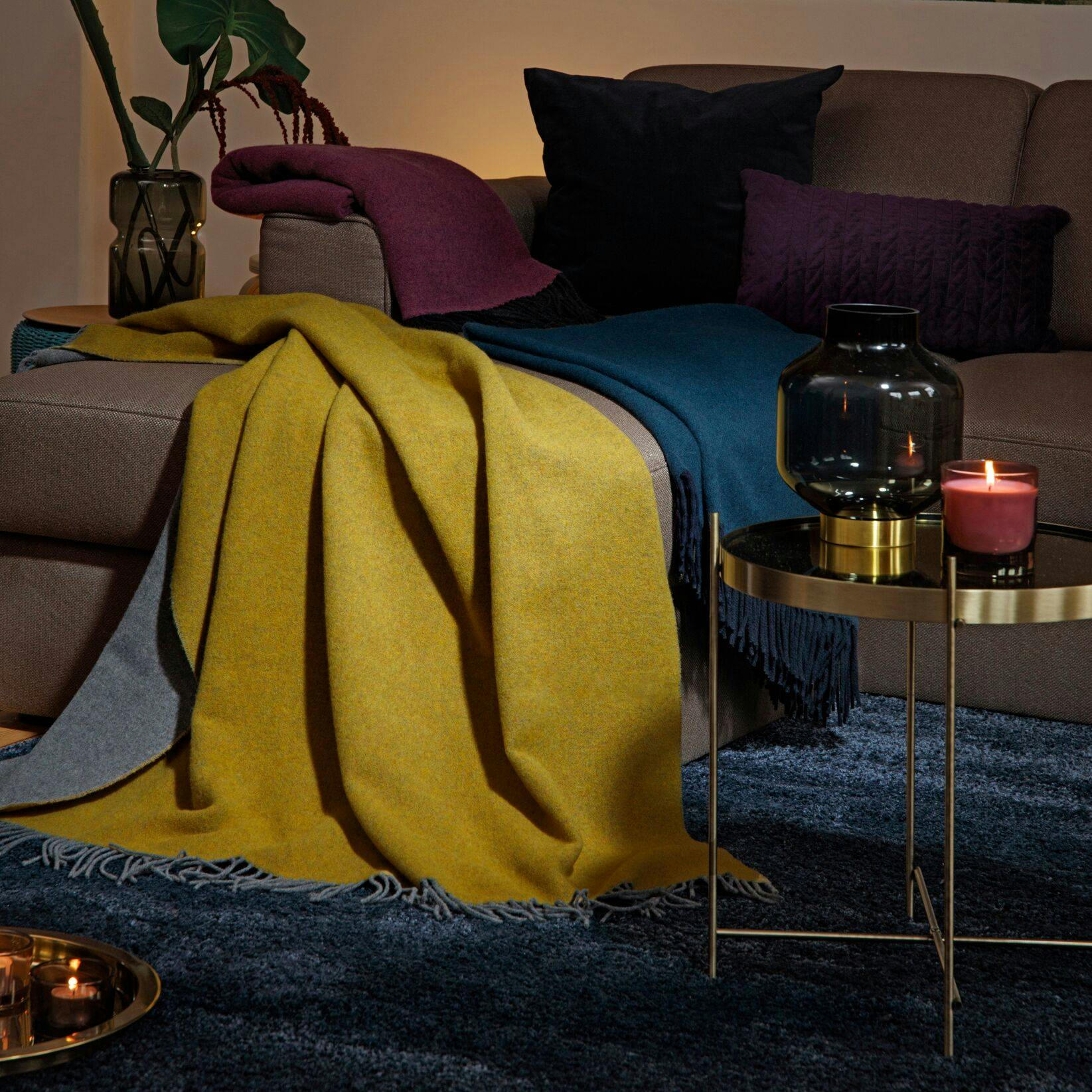 CLARENCE - Plaid en laine et cachemire