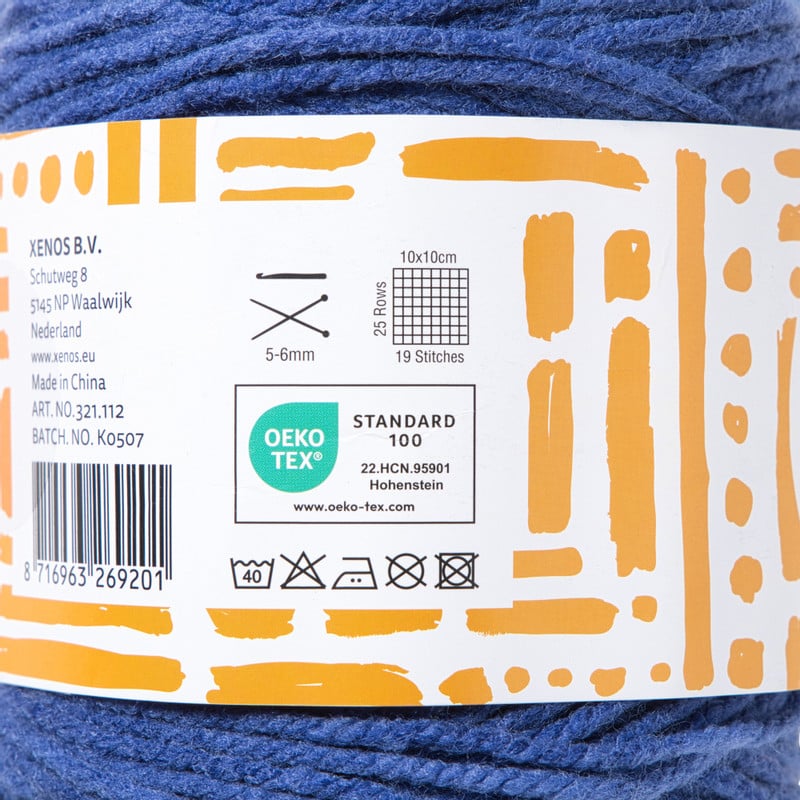 Garen cakemix - blauw - 100 gram - 160 meter