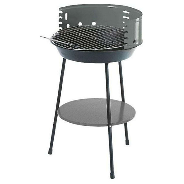 Barbecue charbon horizontal master acier noir 38 x 38 x 54