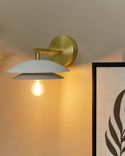 Lampka ścienna kinkiet metalowa biała