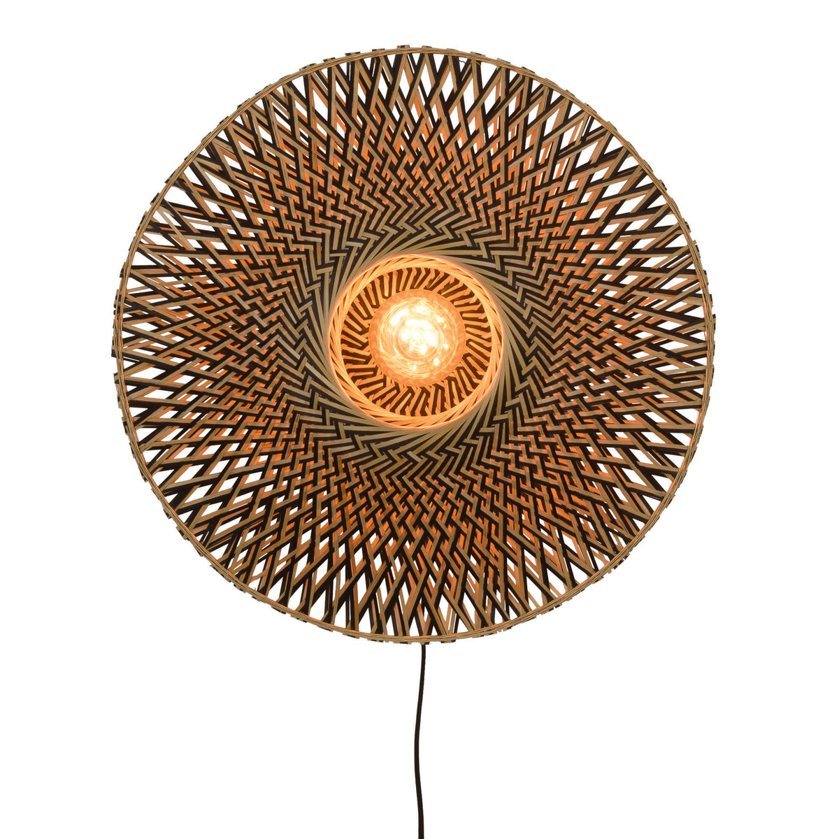 GOOD&MOJO wandlamp Bali - bruin - Ø60cm
