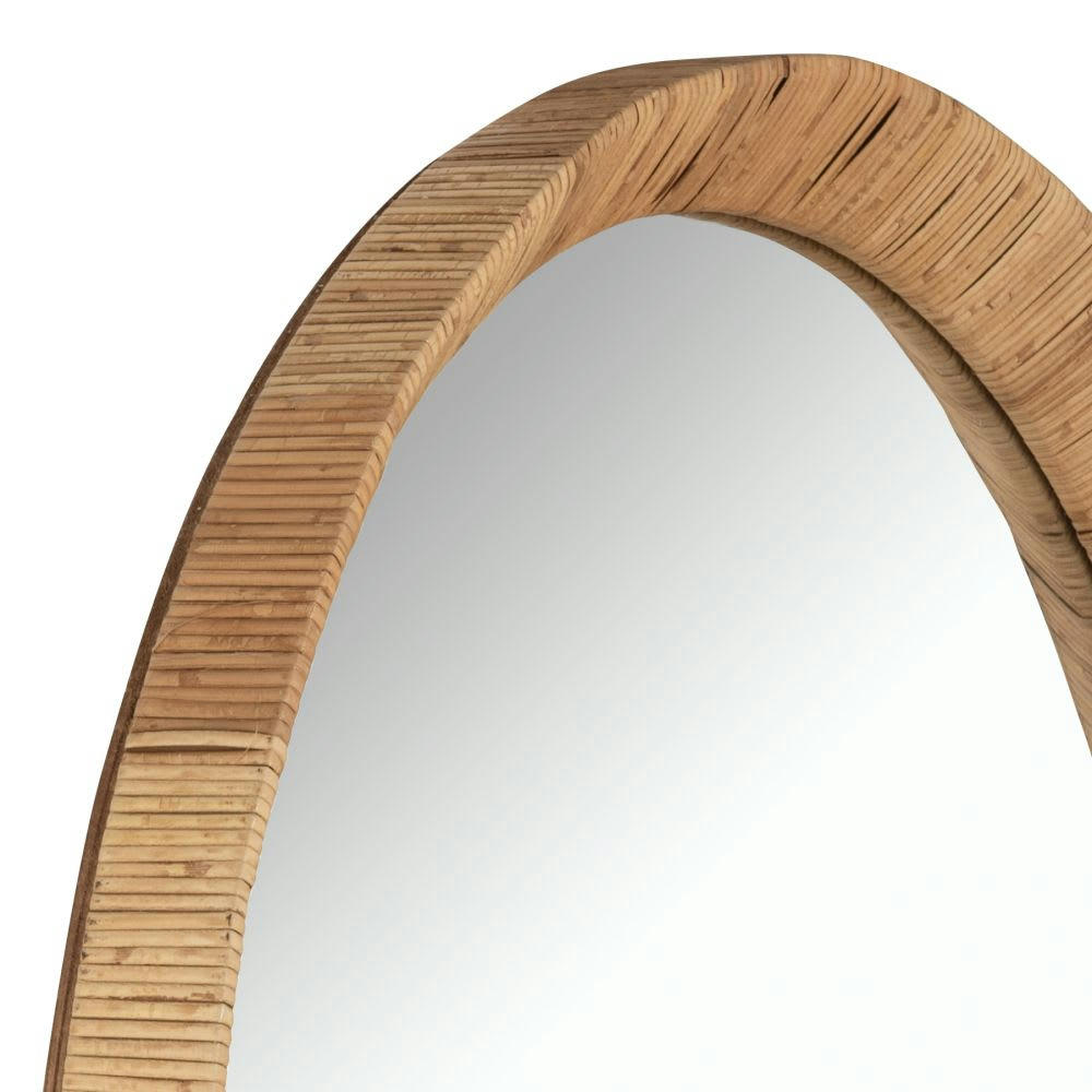 ROSARIO - Miroir rond en bois de sapin D91