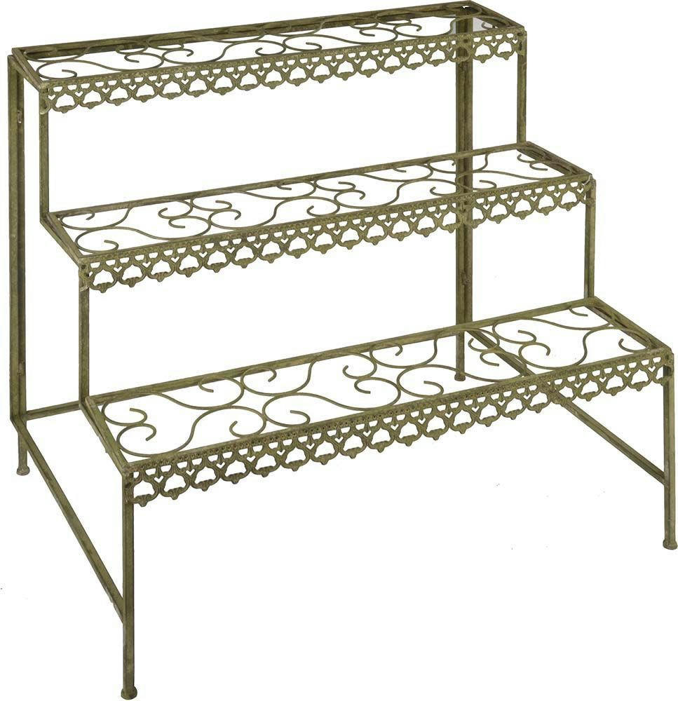 - Étagère à marches en métal vieilli
