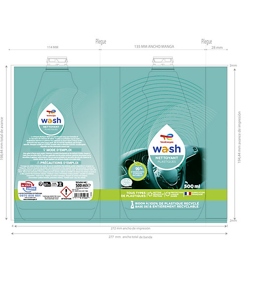 Nettoyant plastique Total Wash 50 ml