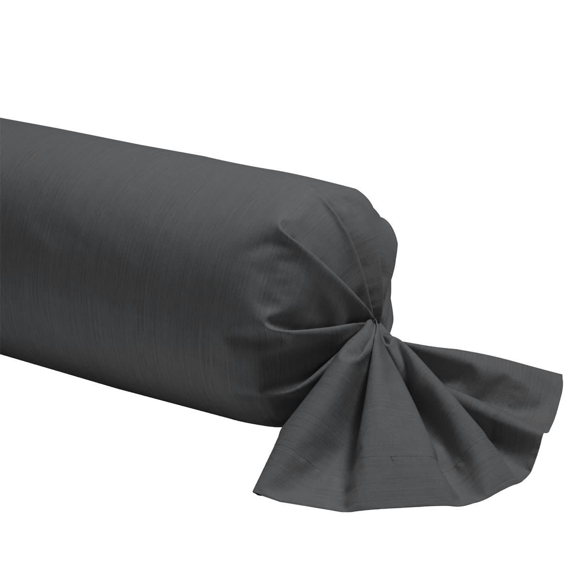 ECORCE - Taie de traversin en bambou gris 85x185