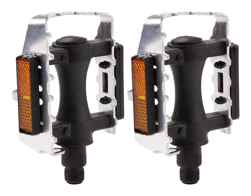 Raleigh Cage Alloy Bike Pedals w/Reflectors, 2-pk