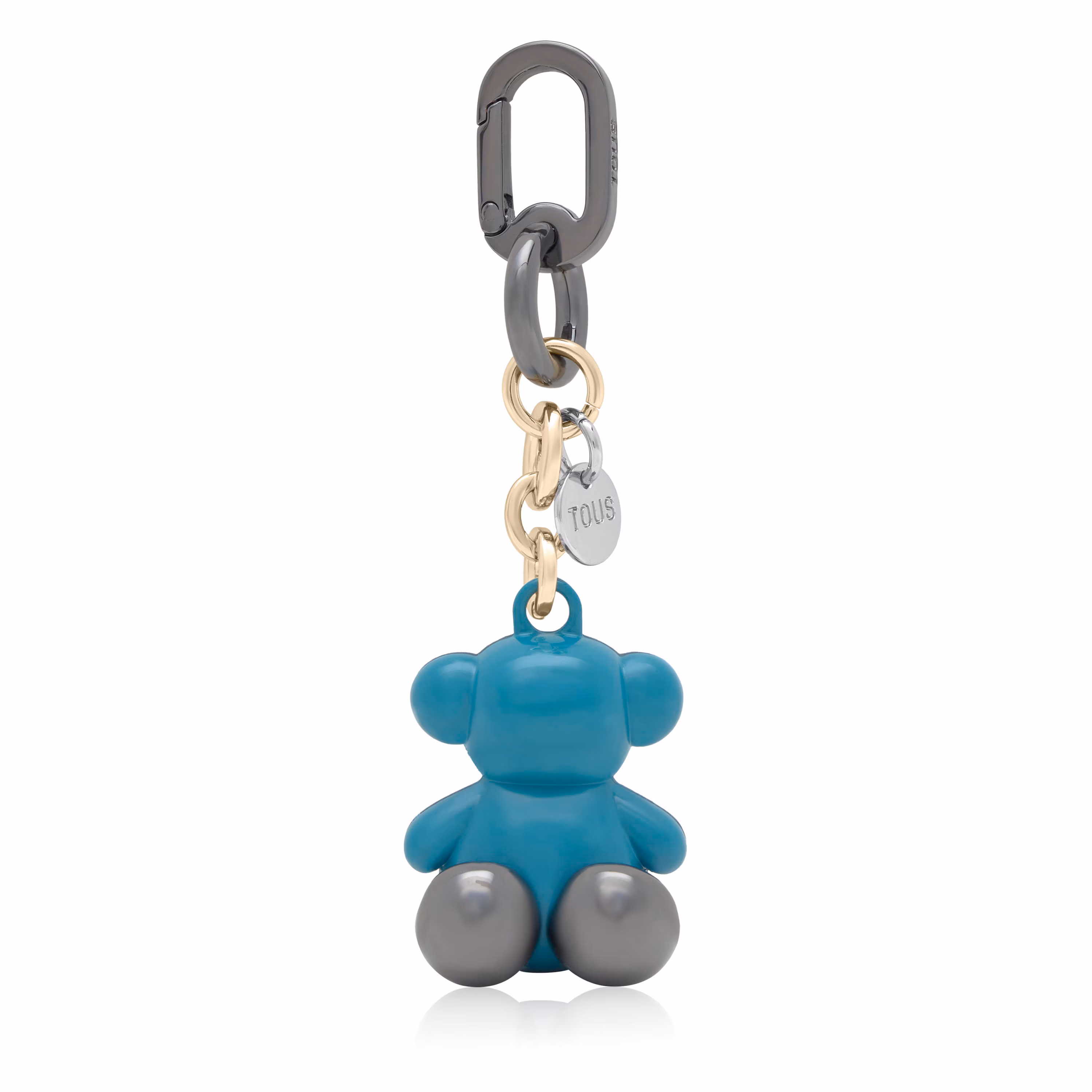 Llavero metal turquesa y azul Bold Bear