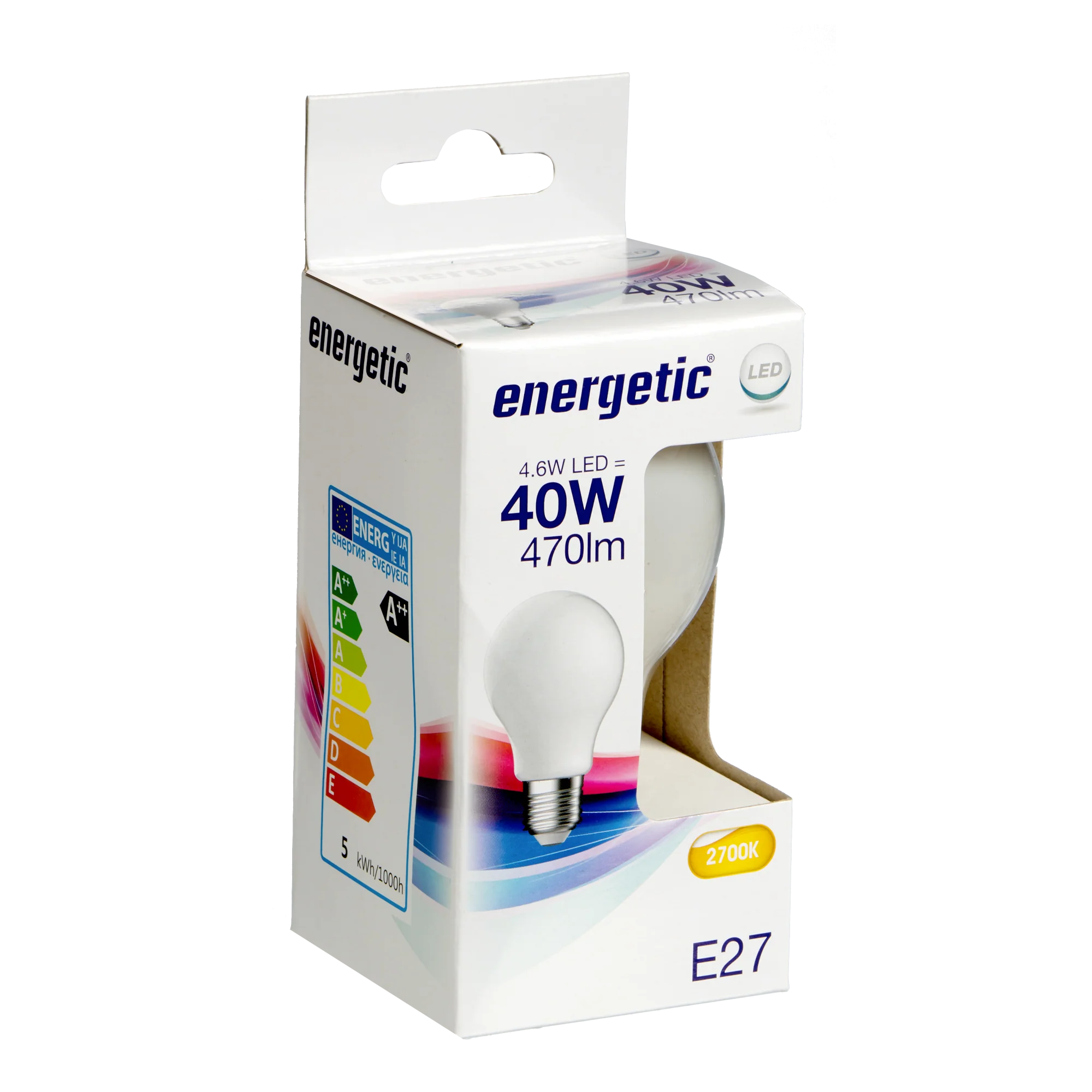 Ampoule LED MILKY 40W E27 lumière chaude jaune 10 x 6 cm