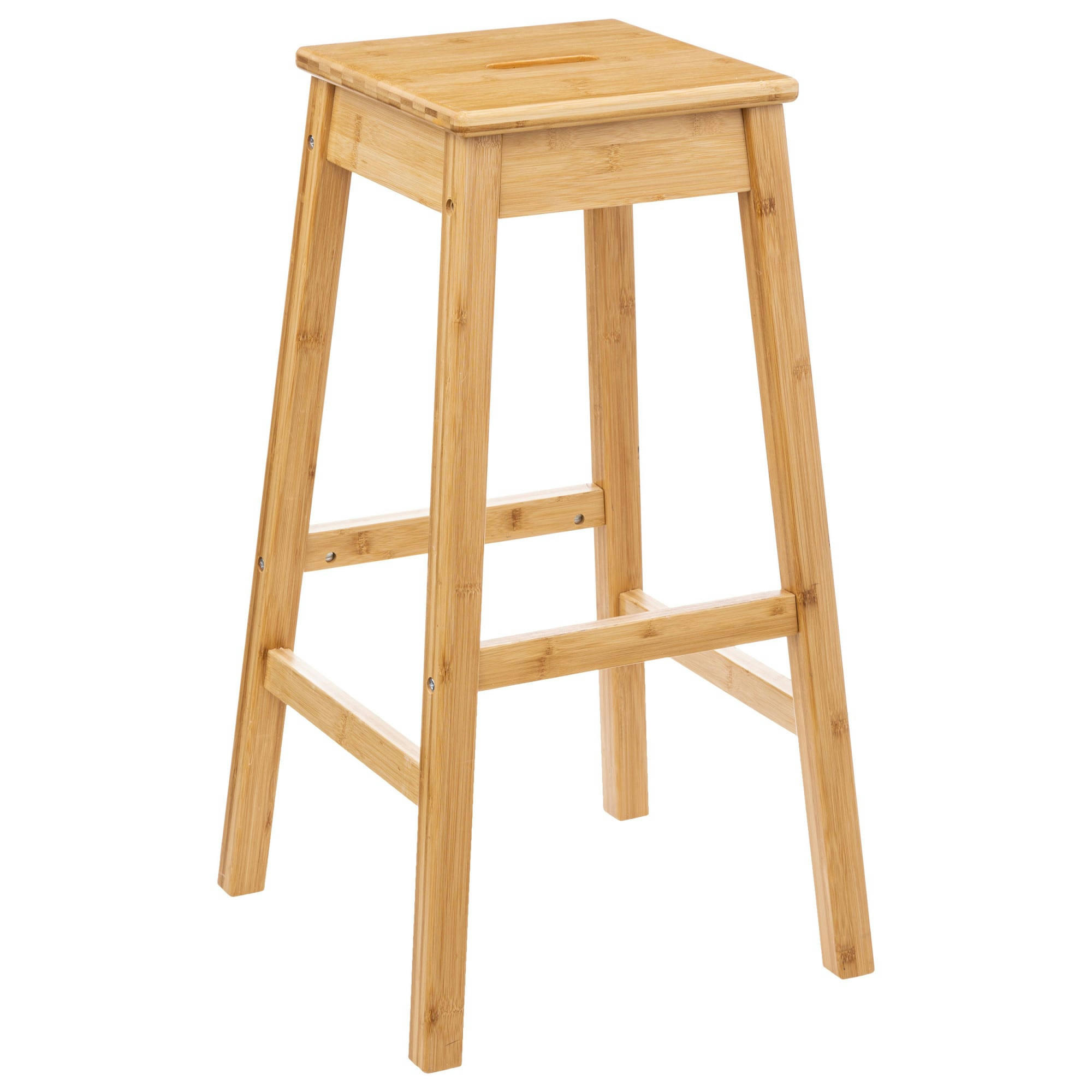 - Tabouret de bar en bambou - H75cm