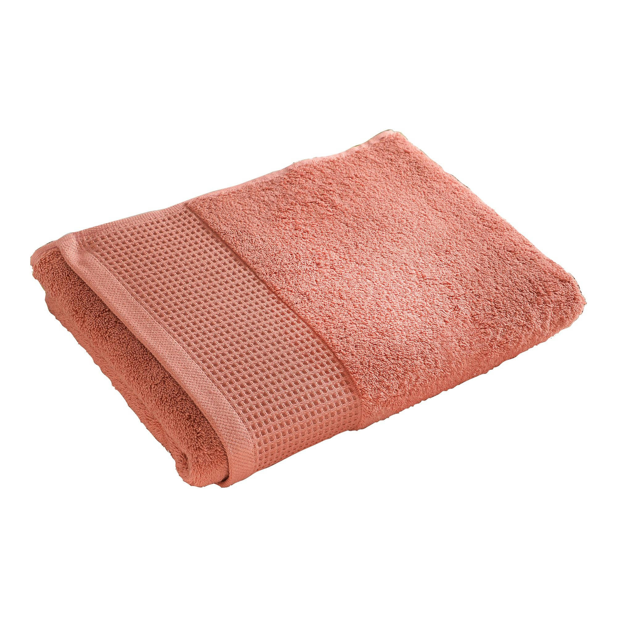 BEESPONGE - Serviette de toilette 50x90 rose bois de rose en coton 500 g/m²