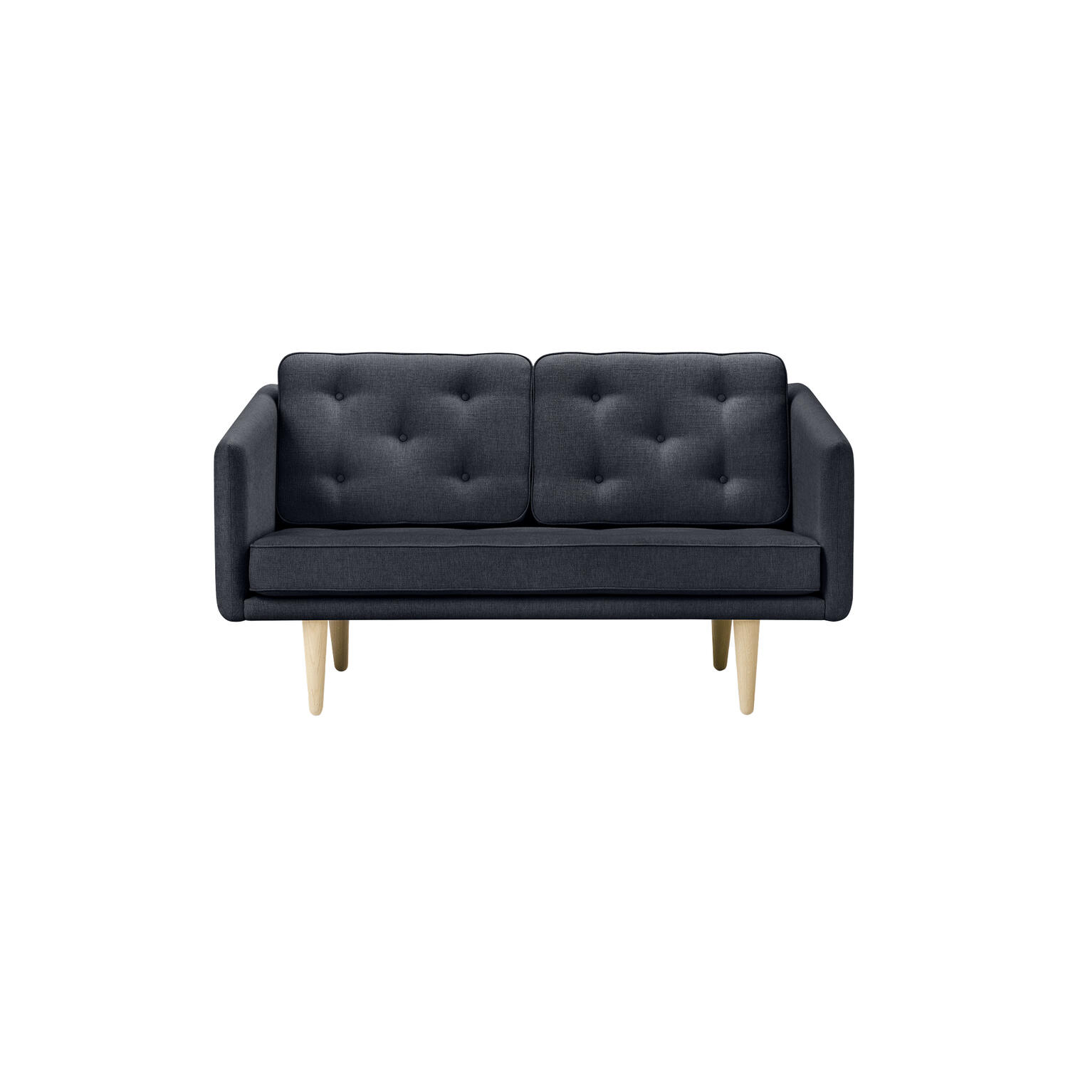 No. 1 2002 2 pers. sofa, navy/s&aelig;bebehandlet eg