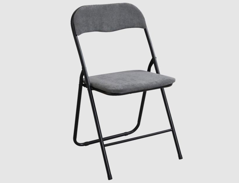 Klappstuhl Cord Grau