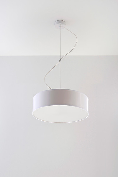 Lampa wisząca Arena 2-punktowa 35 cm z tworzywa biała
