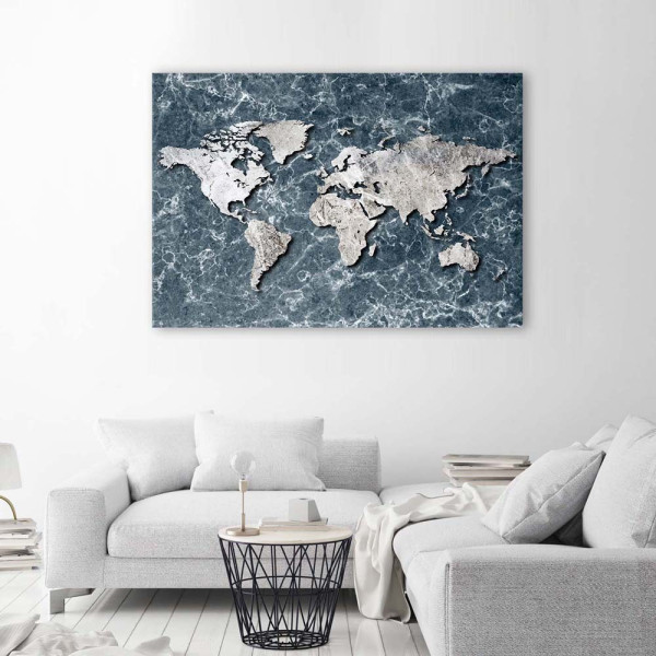 Feeby Obraz na płótnie Mapa świata marmur 60x40