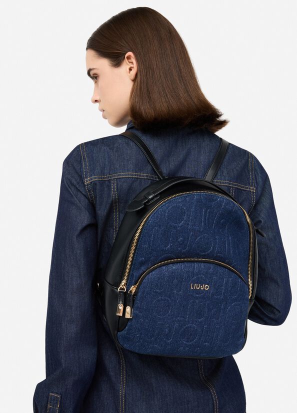 Zaino medio in denim