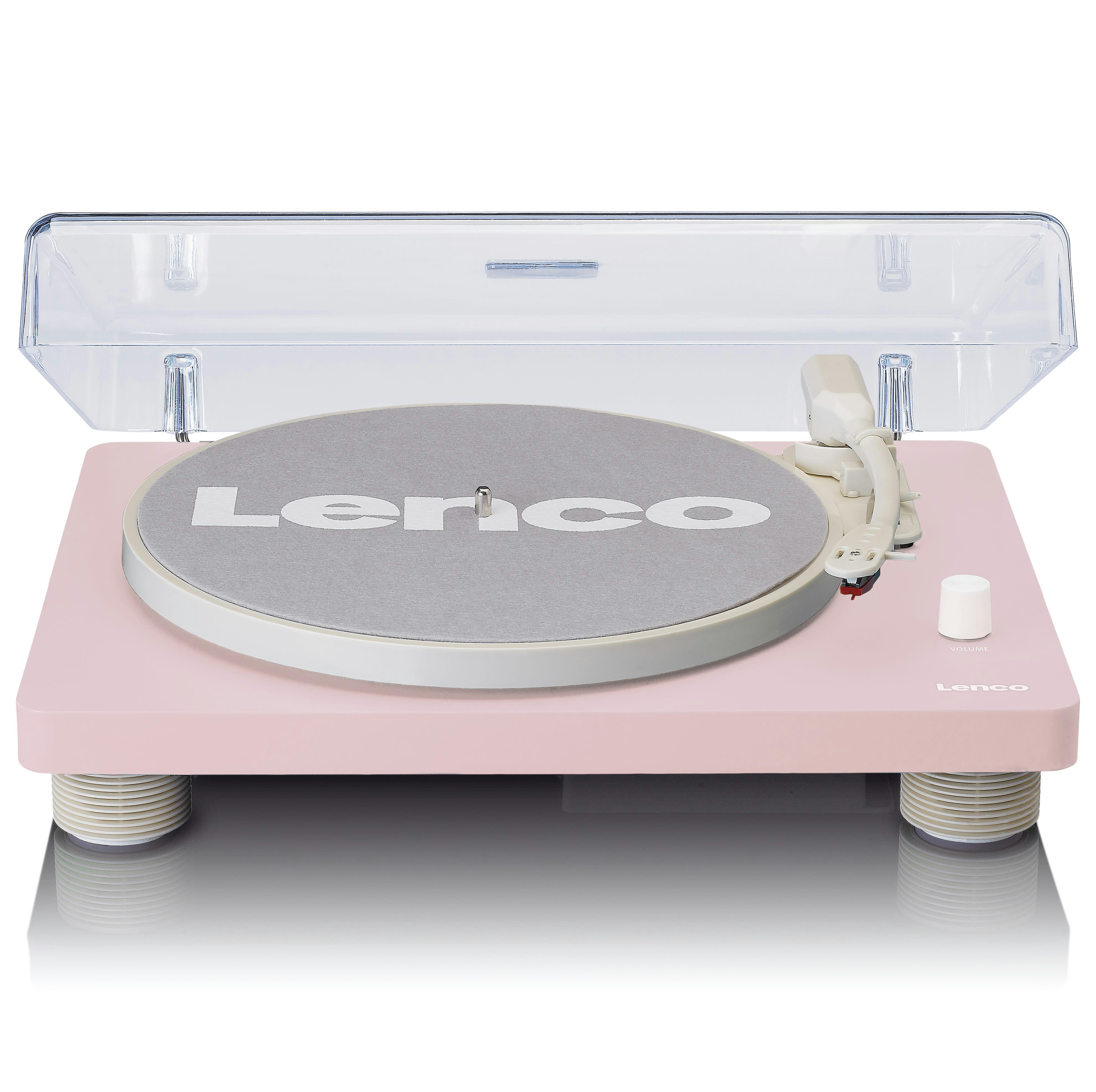 - Platine vinyle avec haut-parleurs intégrés et encodage usb rose