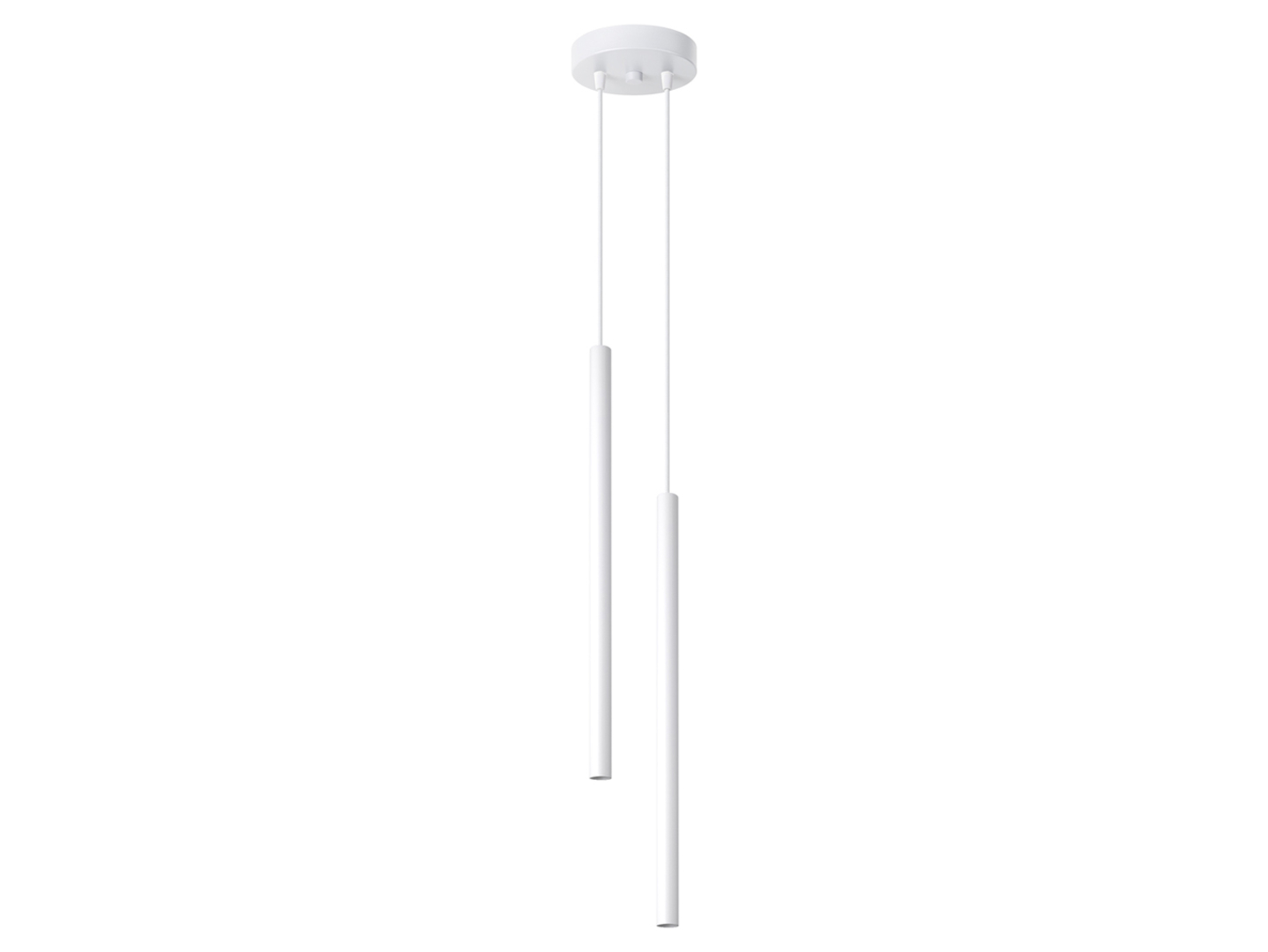 Lampa wisząca Pastelo 2-punktowa 118 cm stalowa biała