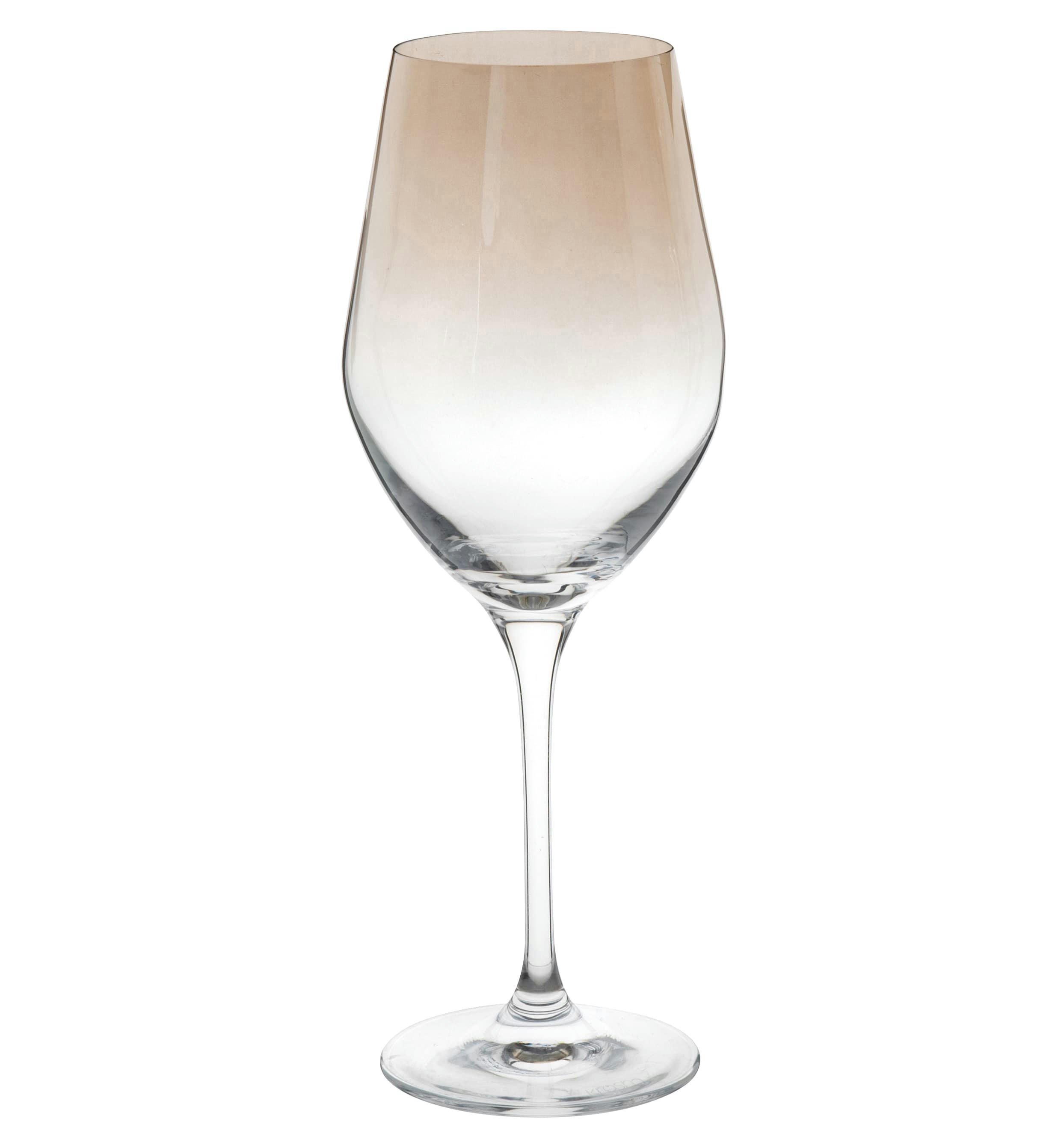 HARMONIY - Verre à pied en verre dégradé transparent et ambre brillant