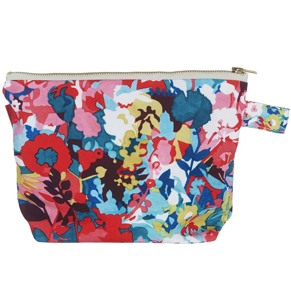 JAVA - Pochette en toile outdoor imprimé design fleuri 19x28cm