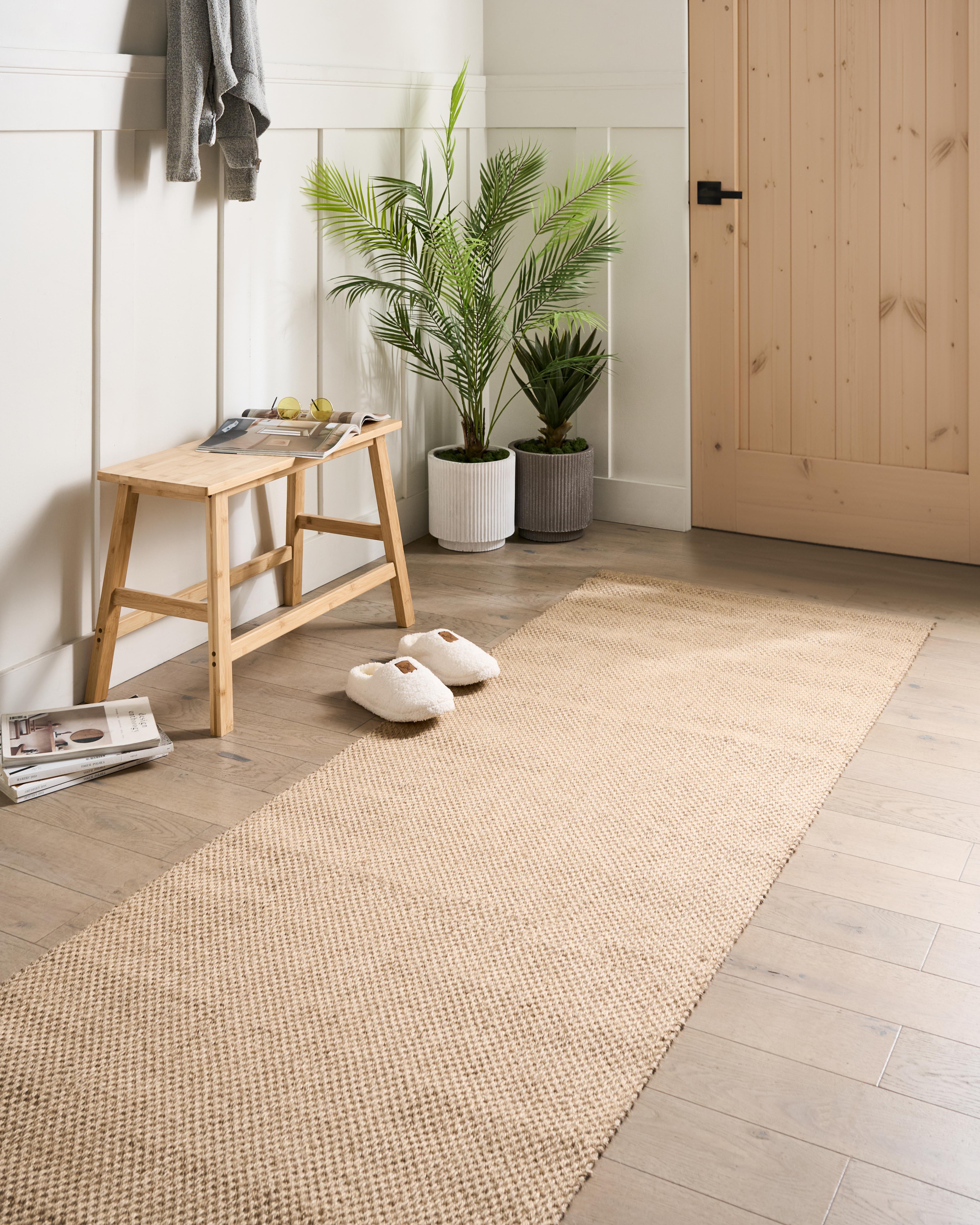 Rug NANDED Light Beige 80 x 300 cm Jute