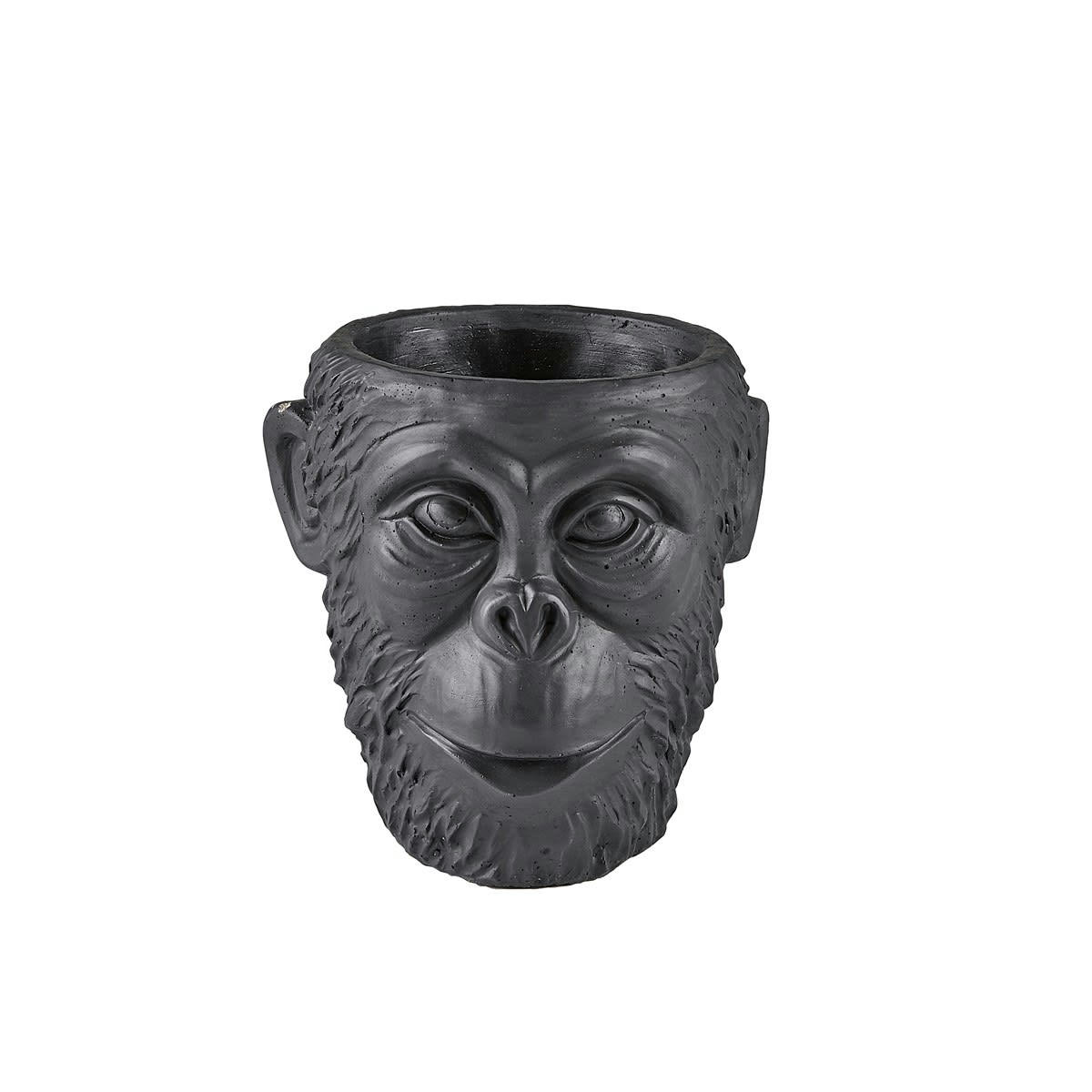 LIVING - Cache-pot en béton noir