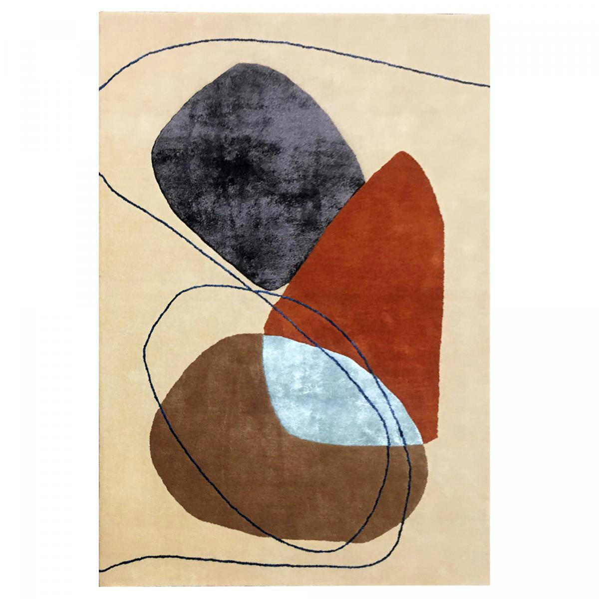 AZUR - Tapis salon beige 160x230