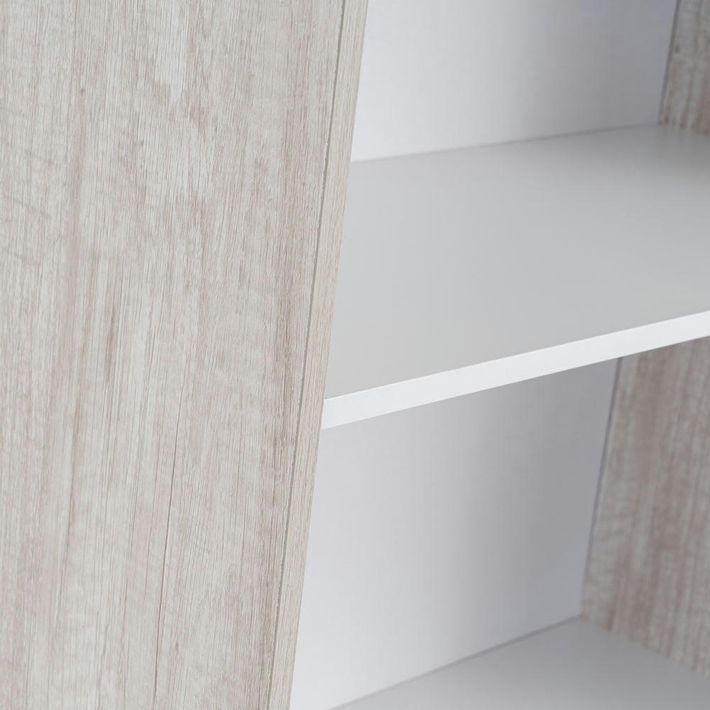 - Étagère bois et blanc 4 étagères - 60x29x147cm