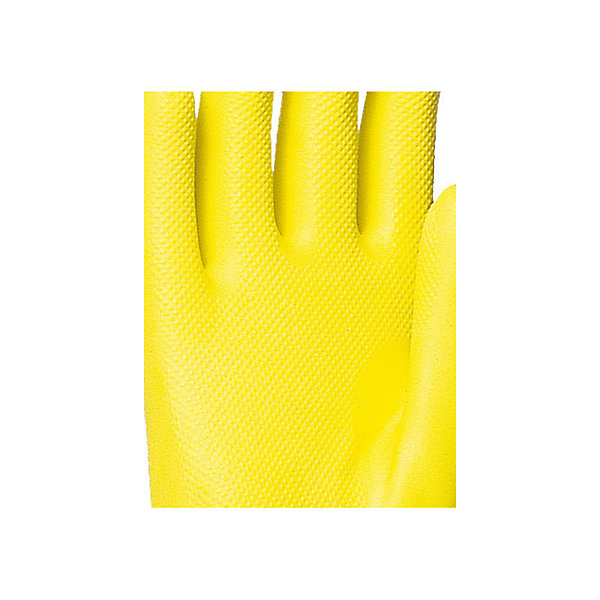 Gants de ménage en latex floqué coton jaune T10 - SINGER - LAT2005.10