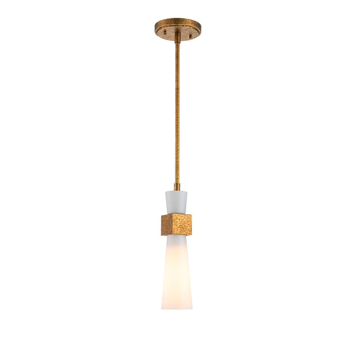 Lampa wisząca przecierane złoto-opalowy KRISTY 1xE27x40W Elstead