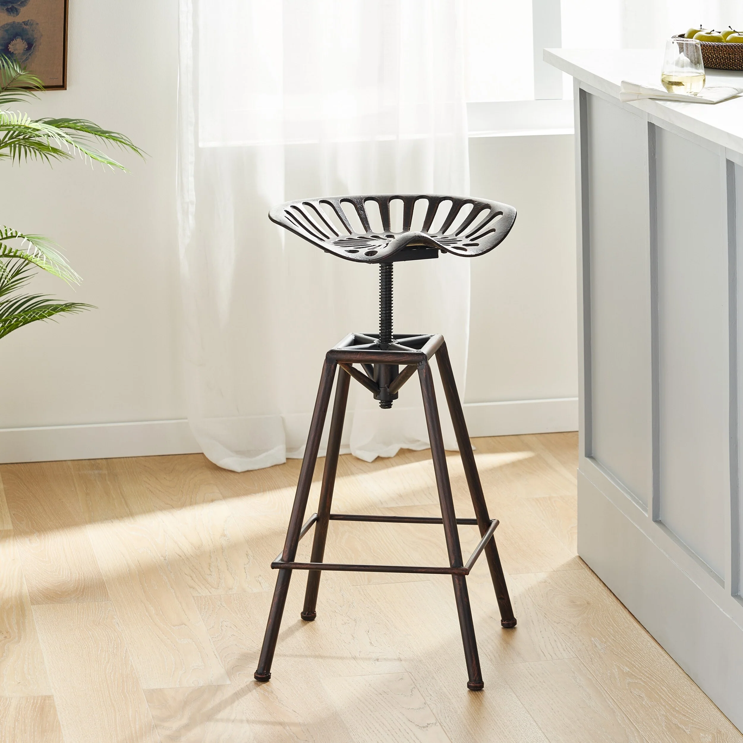 Chapman 28-inch Iron Saddle Copper Barstool by Christopher Knight Home - 15.70 D x 19.80 W x 28.2 H