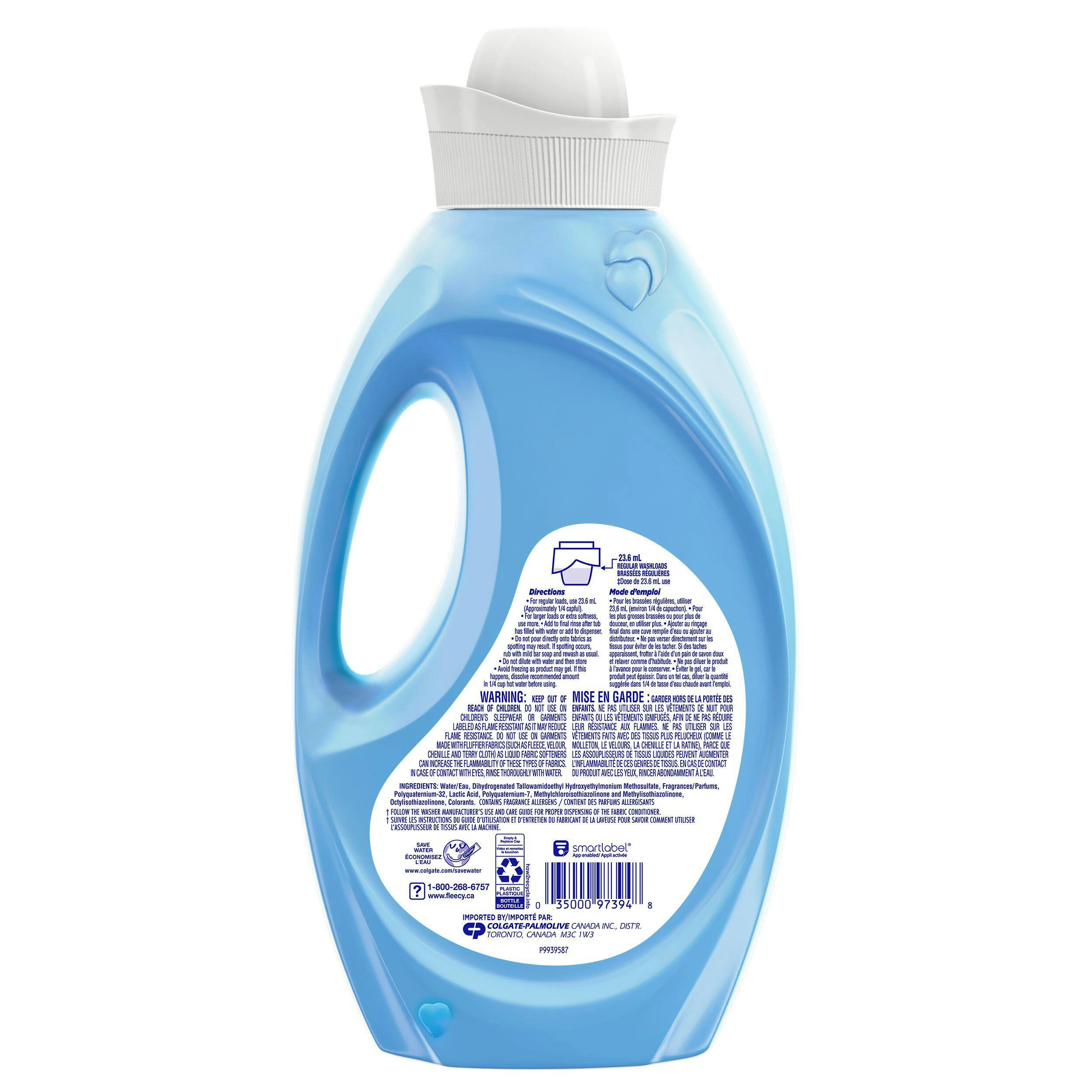 Fleecy Liquid Fabric Softener, Assorted Scents, 57-Load, 1.36-L
