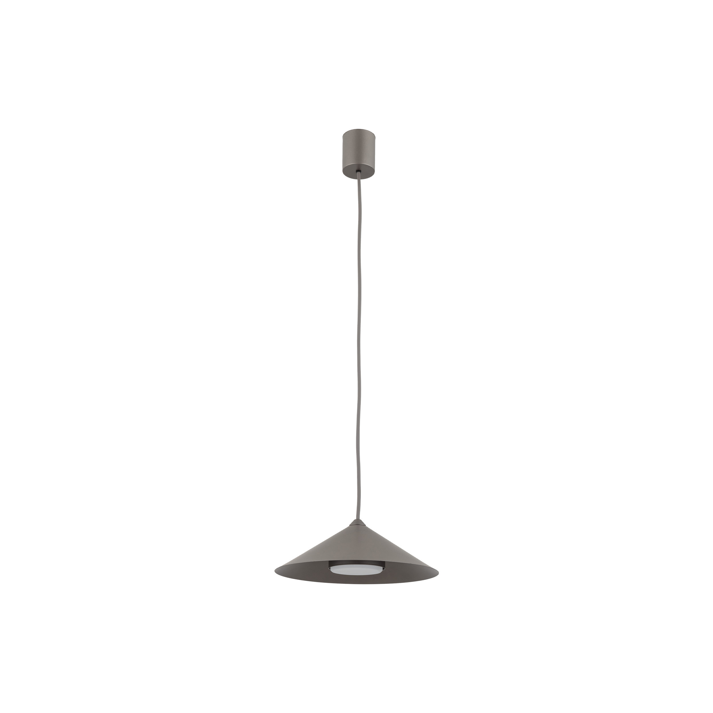Brązowa lampa wisząca Tk Lighting Lume S tytan 1Xgx53 stożek metalowy
