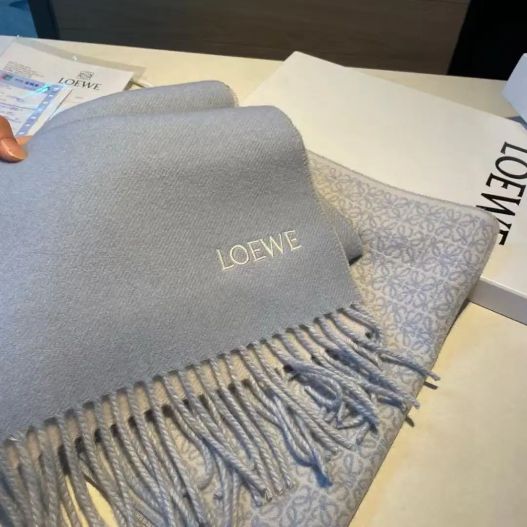Loewe Cashmere and wool blend jacquard scarf