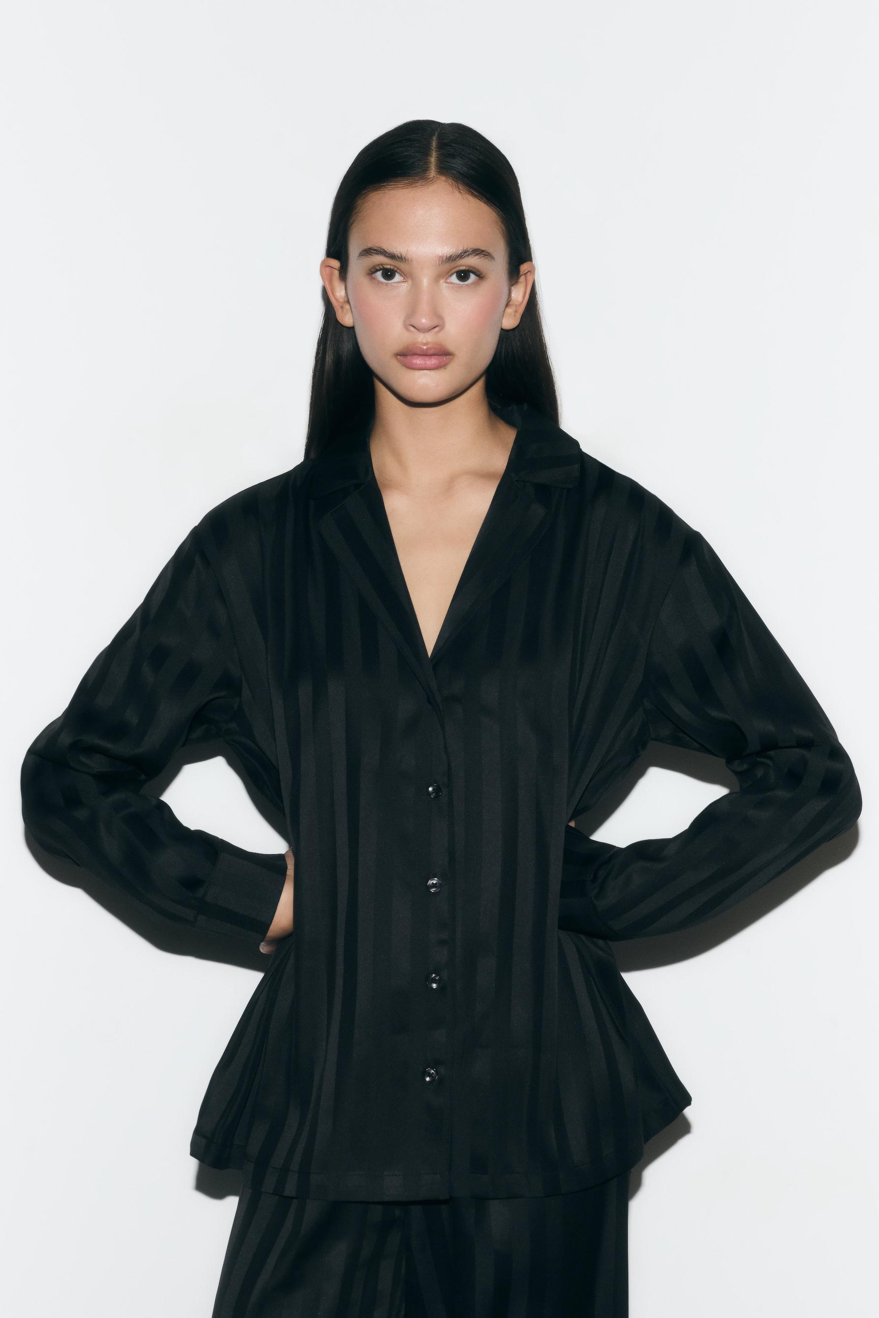 Pijama satinado rayas