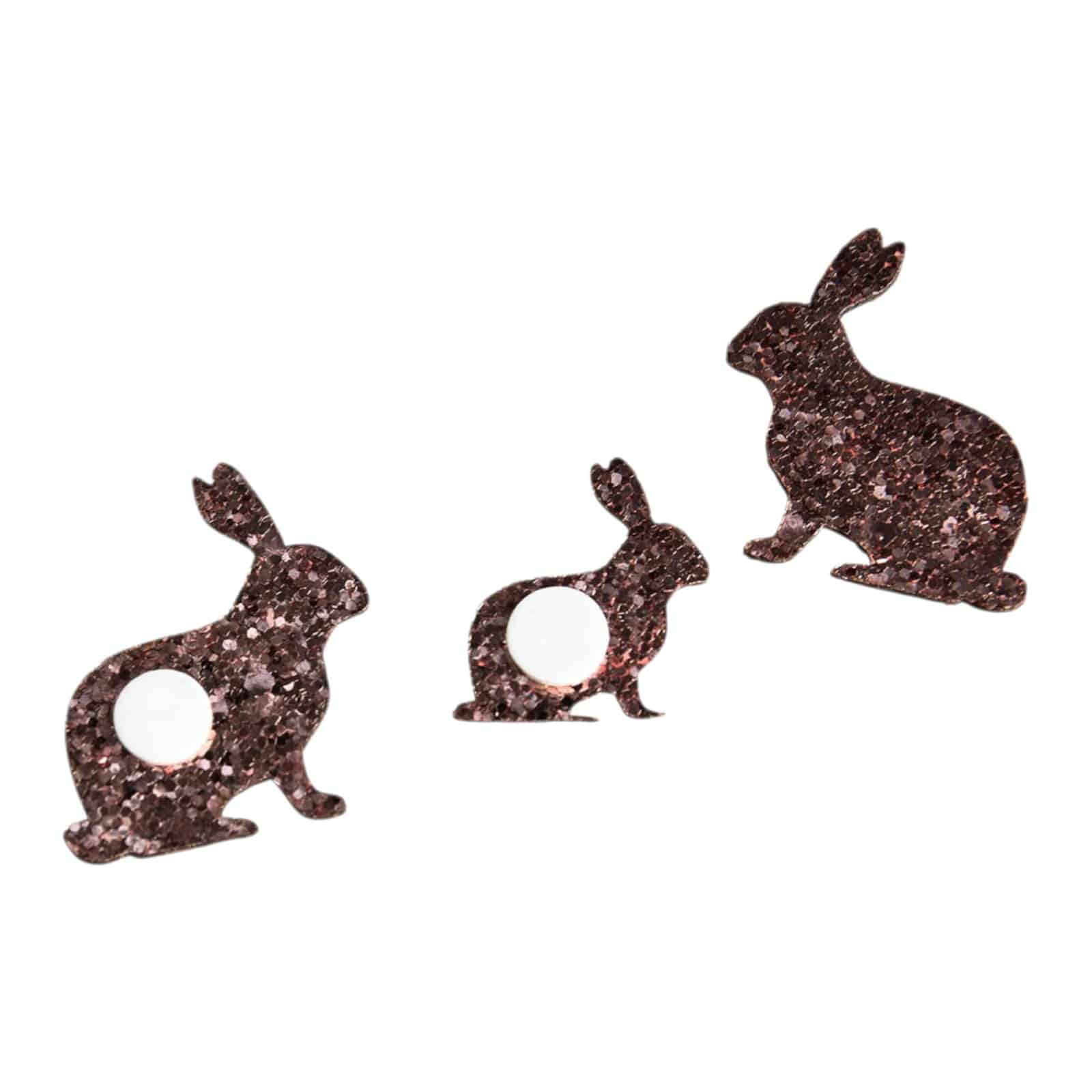 Glitzer-Sticker-Set Hase Rosa, 4 -tlg.