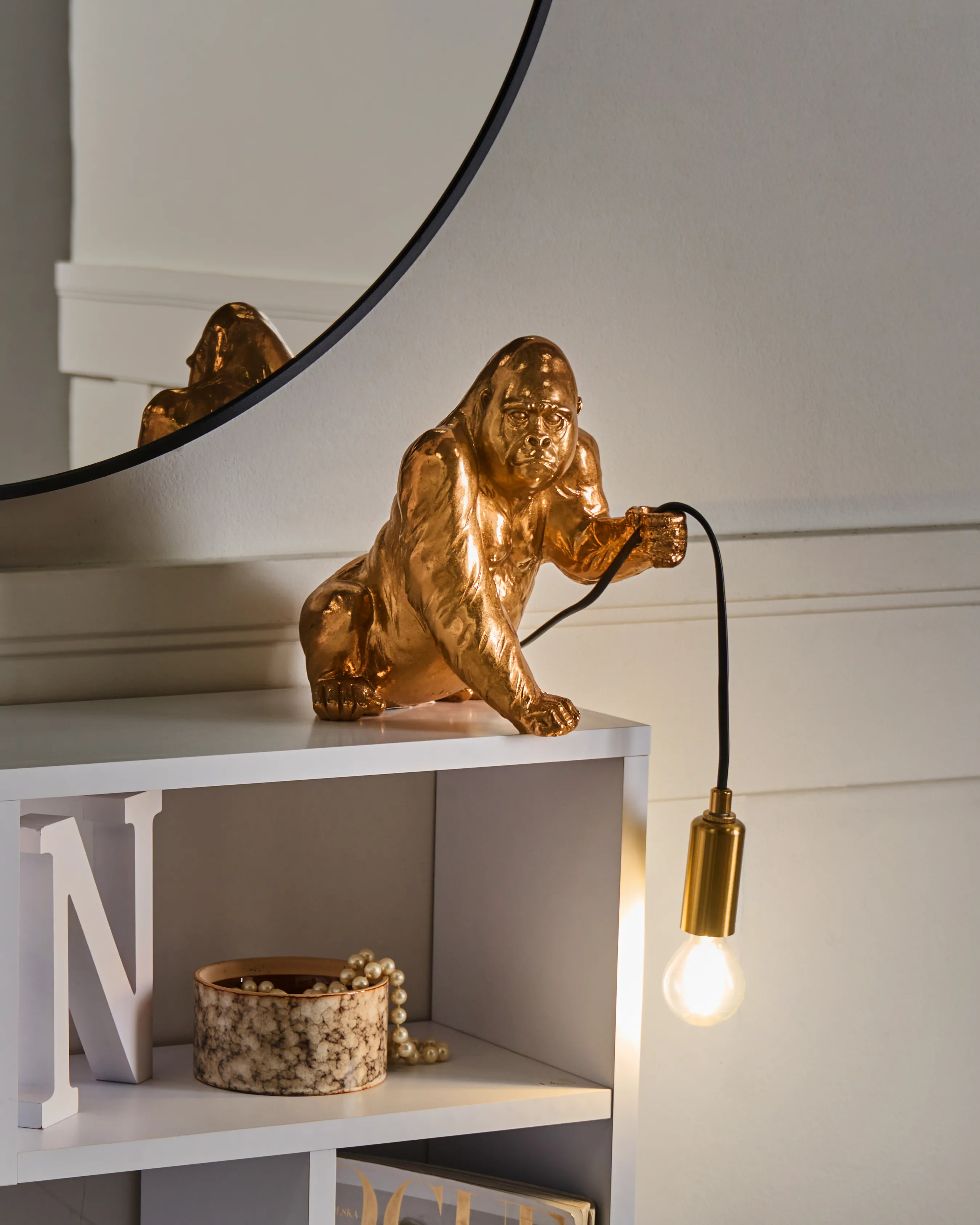 Table Lamp Gorilla HARAMBE Gold