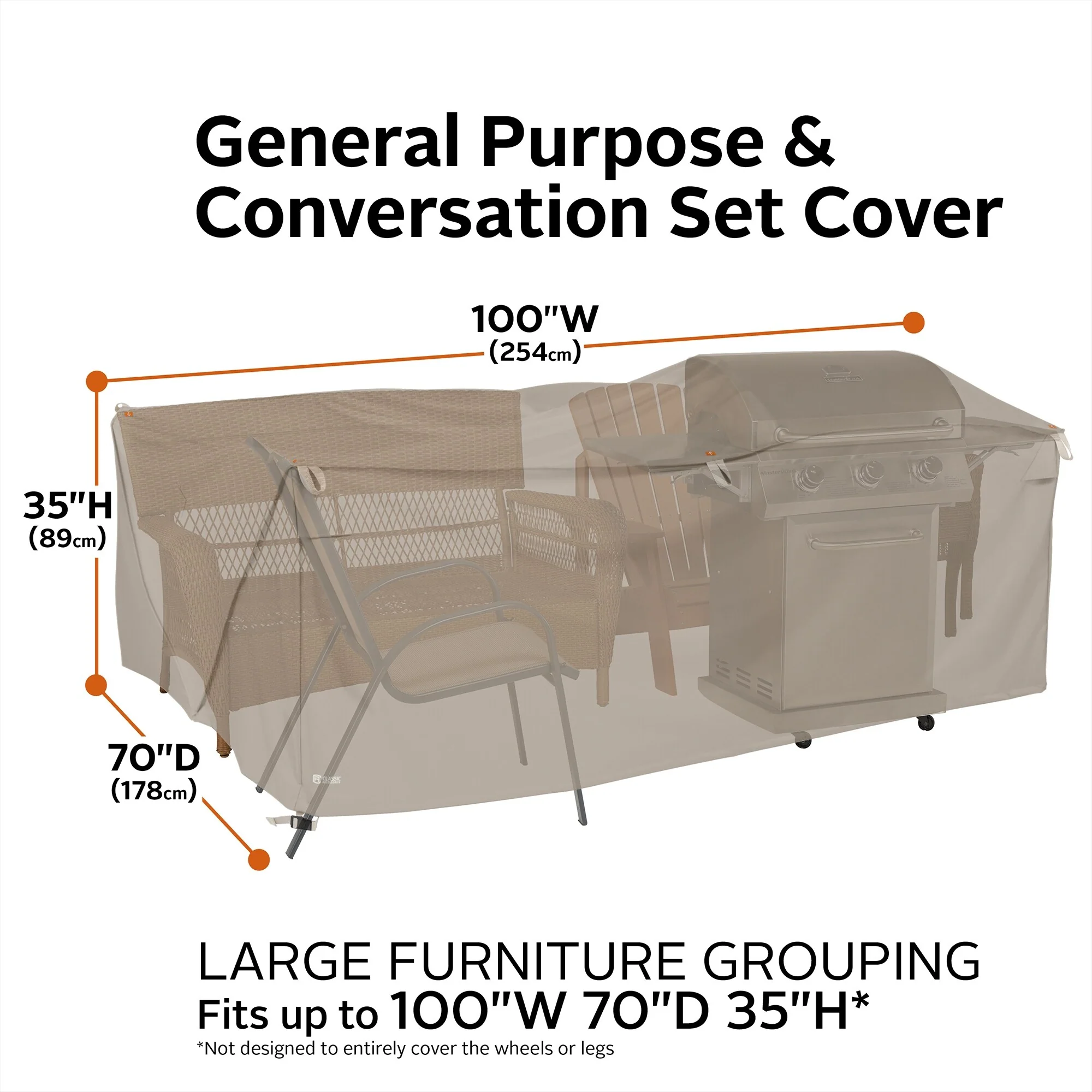 Classic Accessories Storigami General Purpose Patio Furniture Cover