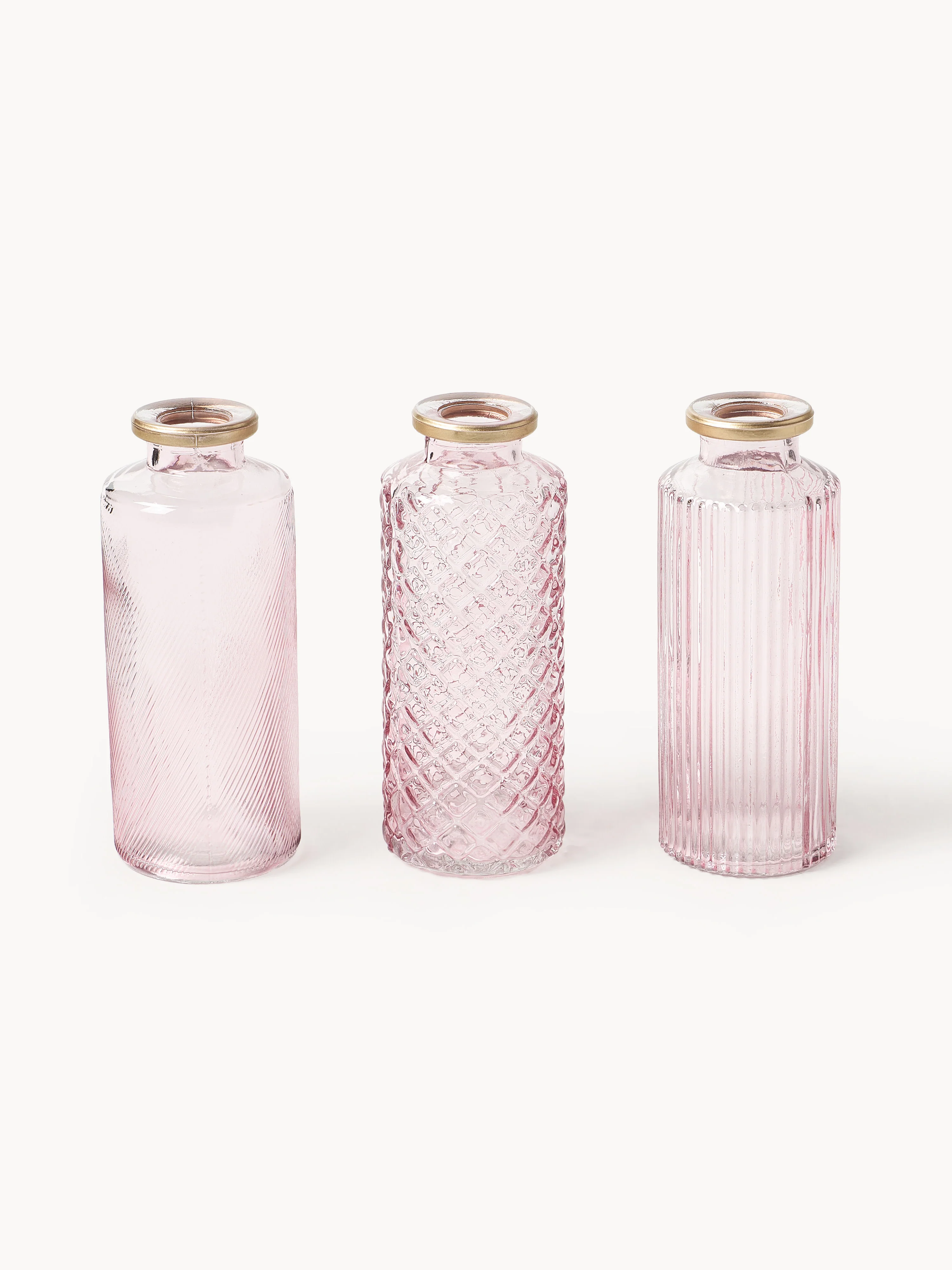 Kleine Vasen Adore aus Glas, 3er-Set