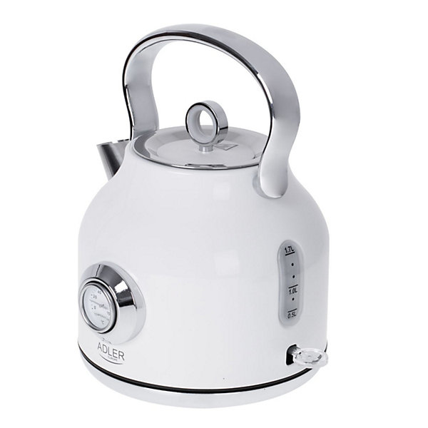 Adler AD 1346B Bouilloire avec thermomètre 1,7 STRIX - Puissance 1850-2200W - Coloris Blanc